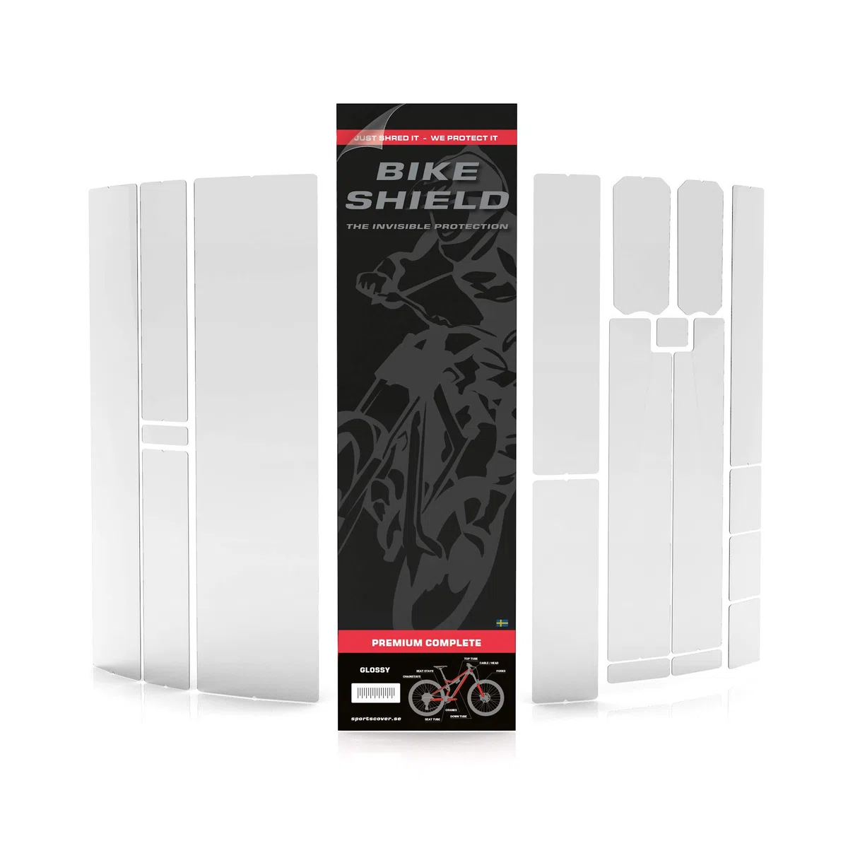 Bikeshield Premium - Kit de protección para Cuadro de Adulto, Unisex, Invisible, Grande