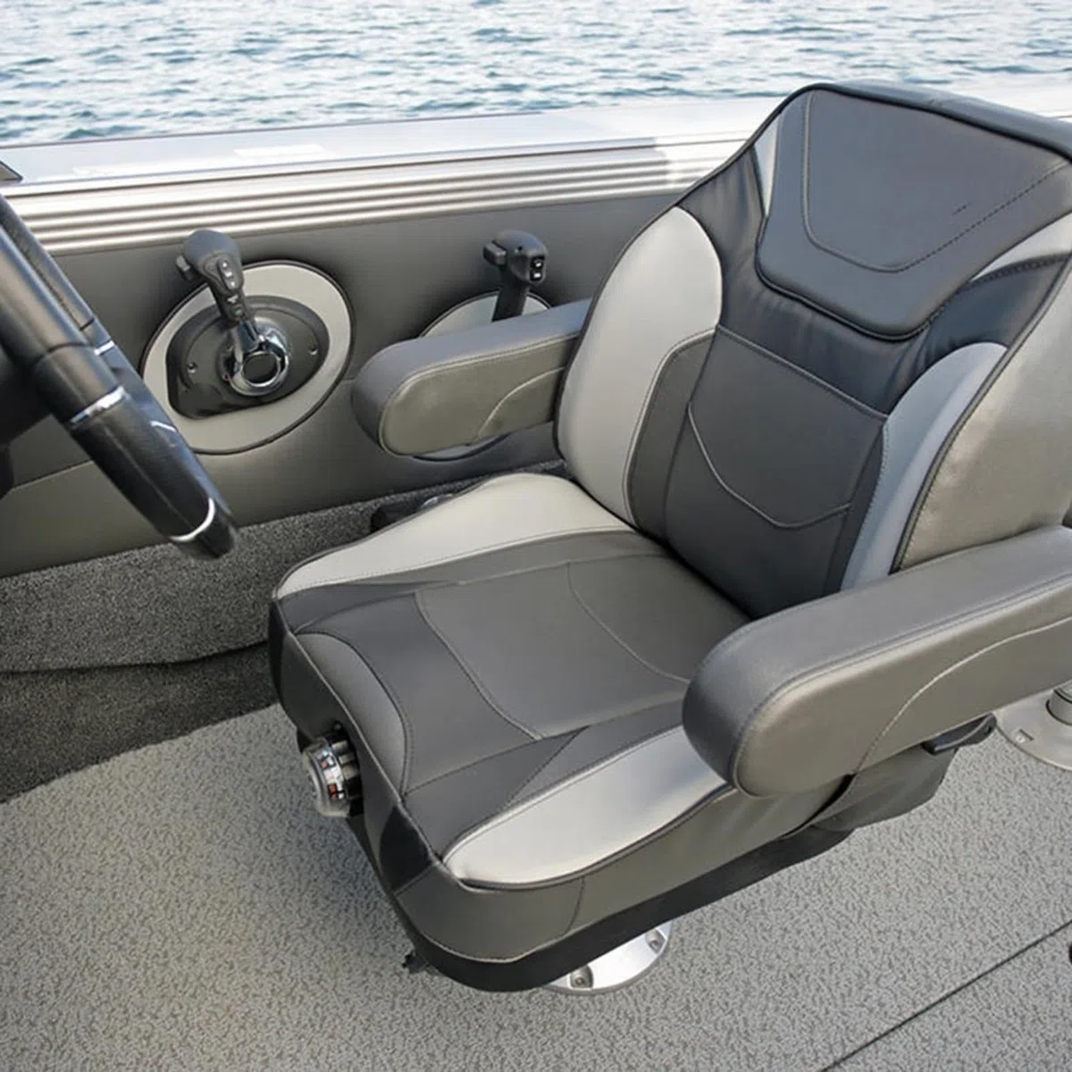 Pedestal de asiento marino anti vibración 330mm alto soporte de aleación de aluminio para yate barco cubierta capitán silla placa base