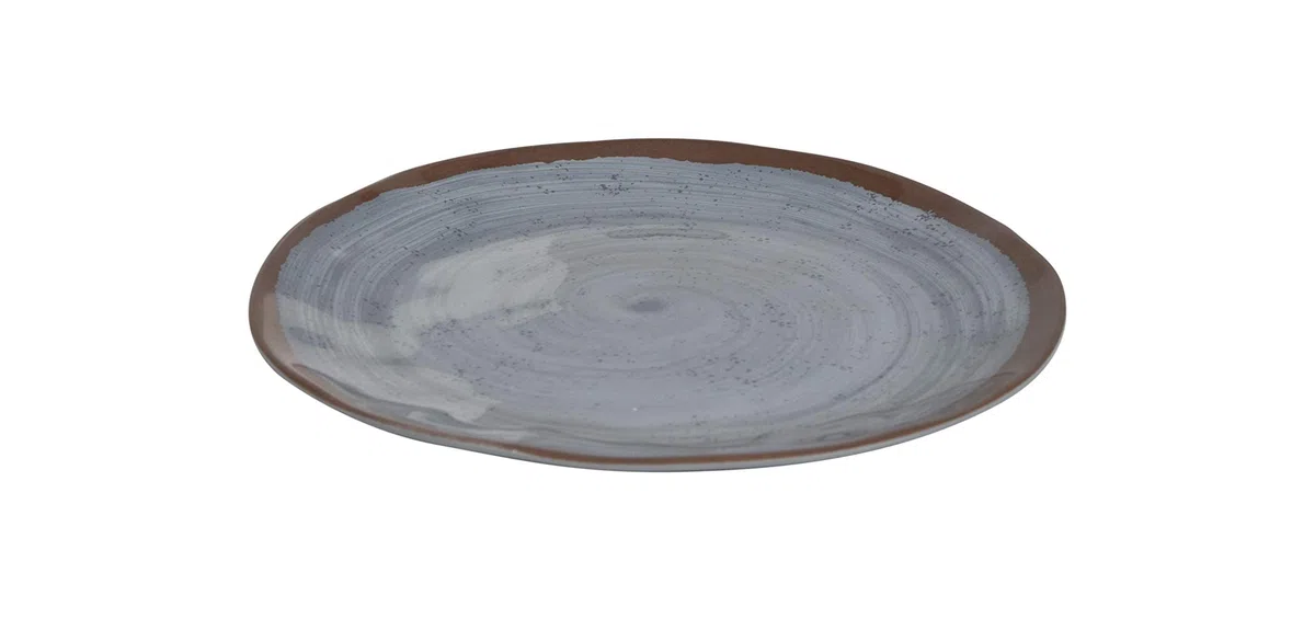 Bo-Camp - Vajilla - Halo - 100% Melamina - 12 partes - Gris