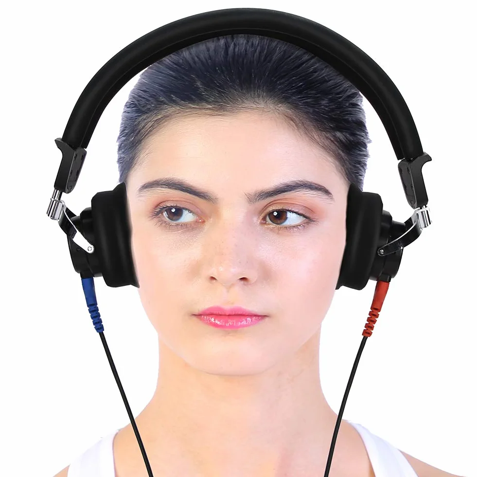 Auriculares con Audiómetro, Probador De Audición Digital, Auriculares con Audiómetro De Alta Sensibilidad para Audiólogos, Prueba De Audición por Conducción De Aire (HB7)