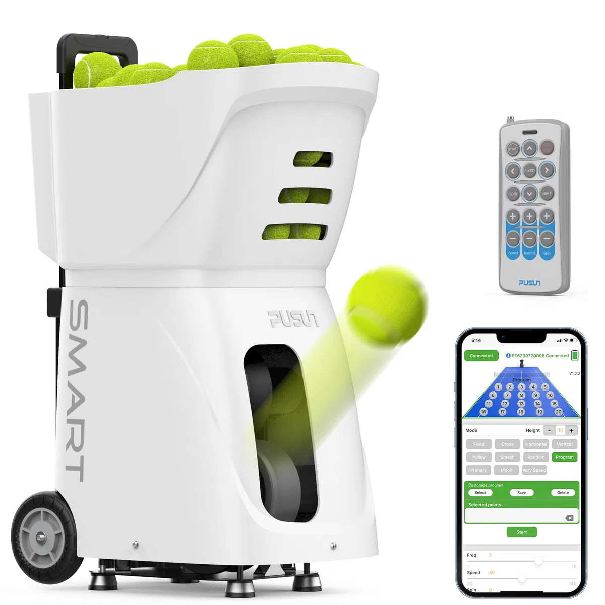 Máquina de pelotas de tenis (blanco)
