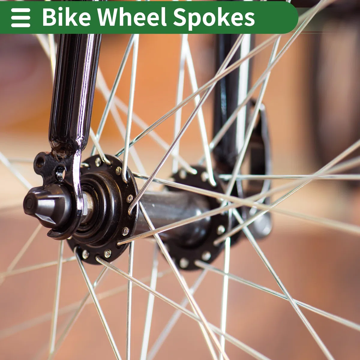 Motoforti 36 Piezas Radios Universales para Bicicleta 14G, Radios para Ruedas de Bicicleta, Acero al Carbono, Color Negro