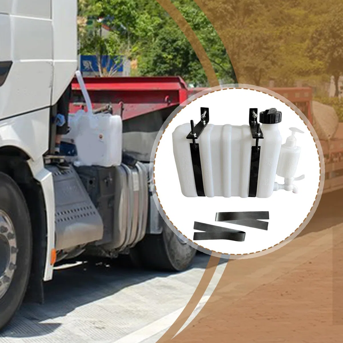 Tanque de Agua Portátil para Camión Depósito de Mano Durabilidad Portátil Capacidad Ampliada Material PP Metal Adecuado para Remolques de Constr