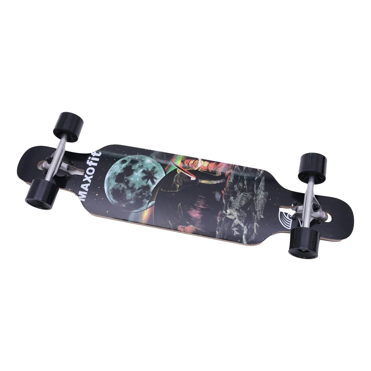 Longboard Completo MAXOFIT 36" de 92 cm para Freestyle, Freeride y Cruising con Eje de Aluminio, Ruedas de Alta Velocidad y Fácil Manejo para Adolescentes y Adultos Principiantes y Profesionales