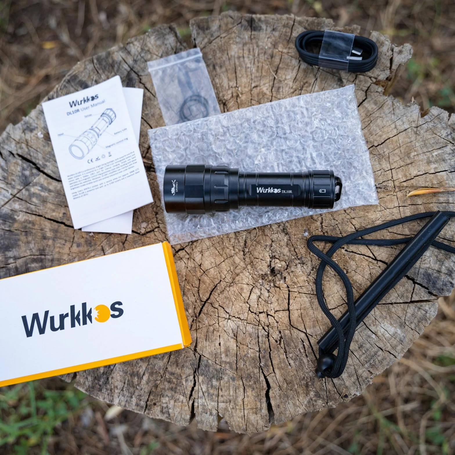 Linterna de buceo Wurkkos DL10R, 4500 lúmenes, recargable por USB C incorporado, LED XHP70.2, luz subacuática recargable IPX8 con fuente de alimentación de 5000 mAh