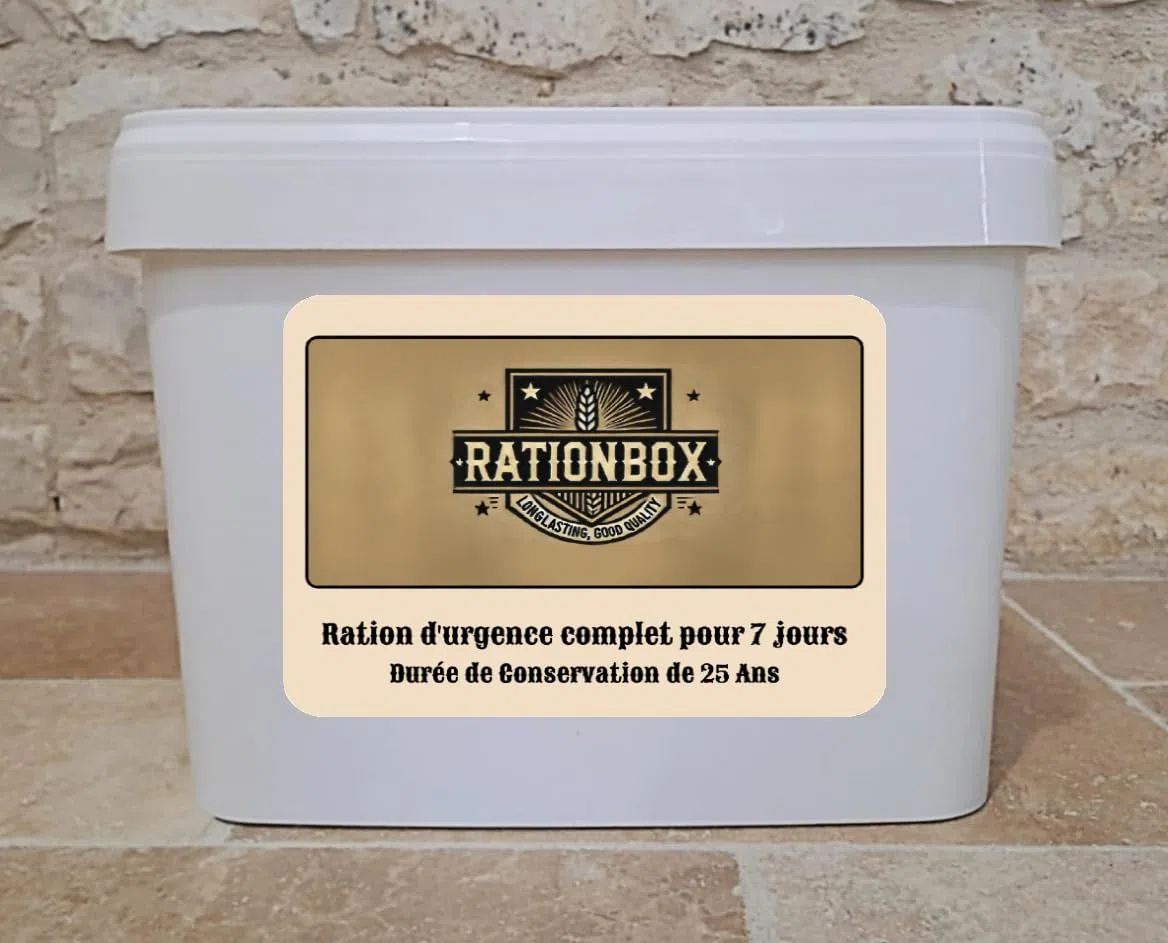 Ración de emergencia - 158 porciones - Kit de alimentos para 7 días, comida liofilizada - Rationbox