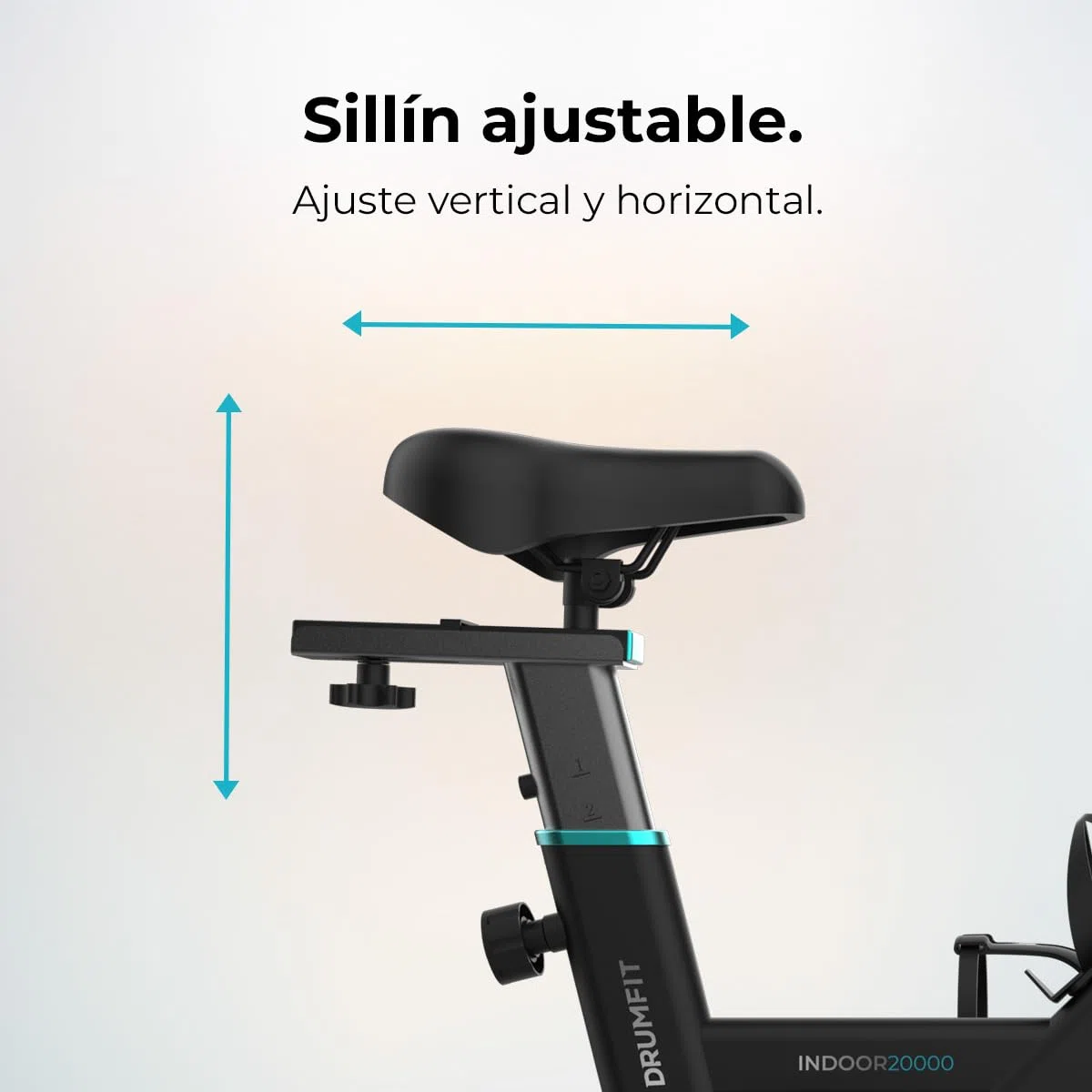 Cecotec Bicicleta Estática Indoor con Volante de Inercia de 16 a 25 Kg DrumFit Indoor 20000 Race. Pulsómetro, Pantalla LCD, Soporte Dispositivos y Botella, Manillar Deportivo, Ruedas, Sillín Ajustable
