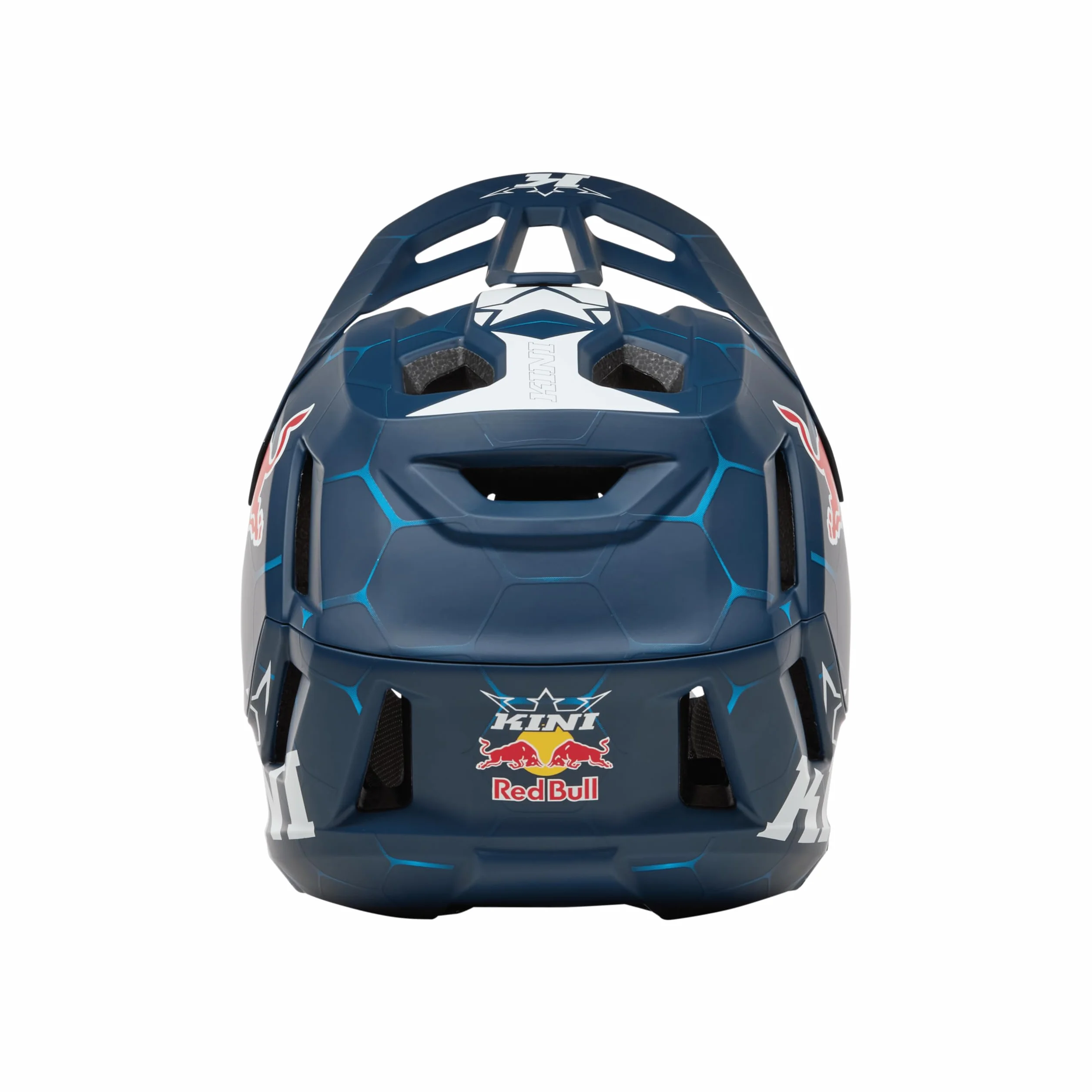 EC Kini Red Bull 1.0 - Casco de bicicleta de montaña (talla M, 57/58 cm), color azul y blanco
