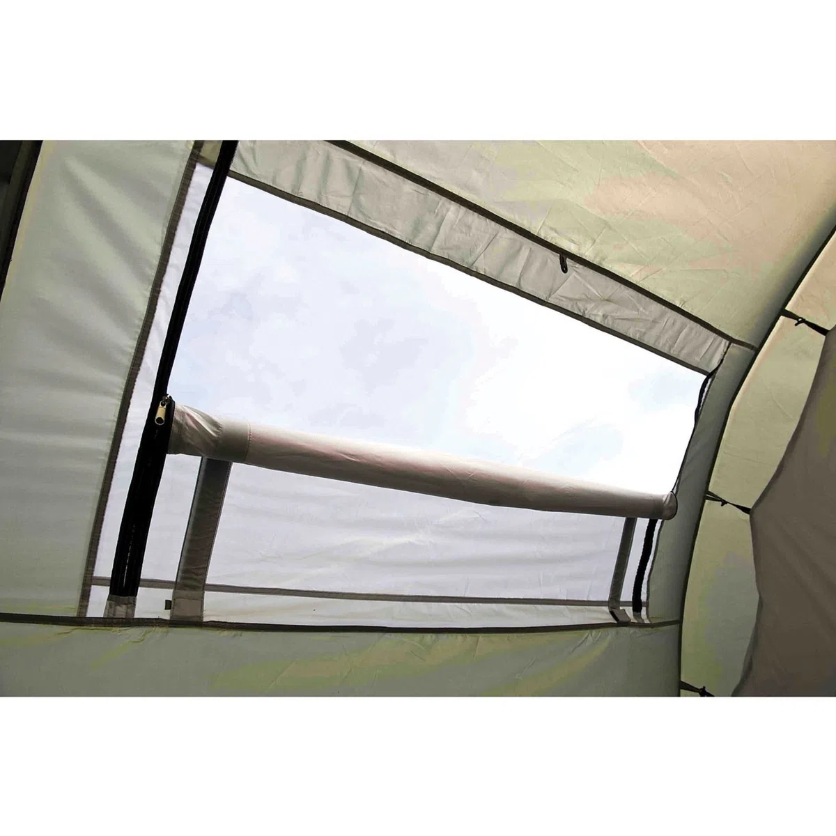 Coleman 4-Personen Zelt Coastline Deluxe Tienda de campaña de túnes de 4 plazas para Camping o Festivales, Acampada, Familiar, Impermeable hasta 3000 mm de Columna de Agua, Verde, 4 Personas