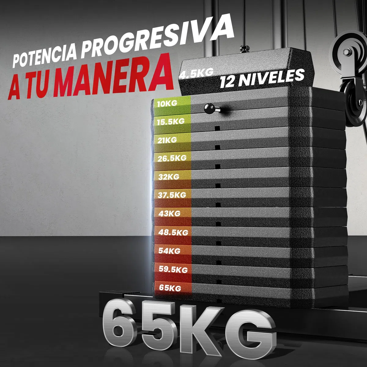 HOMCOM Multiestación Musculación, Máquina de Musculación con Prensa de Pecho, Placas de Peso 65 kg, Curl de Piernas y Brazos, Polea Mariposa, Carga 100 kg para Entrenamiento Casa Gimnasio
