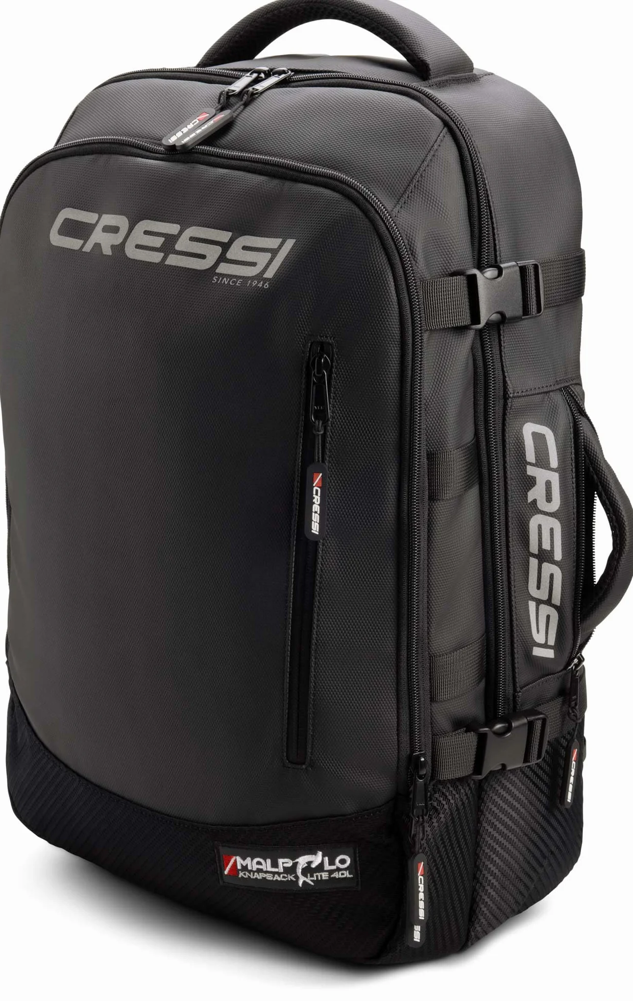 CRESSI Premium Backpack/Dry - Compact, Lightweight, Sporty and Waterproof Leisure Backpack, Black, Unisex