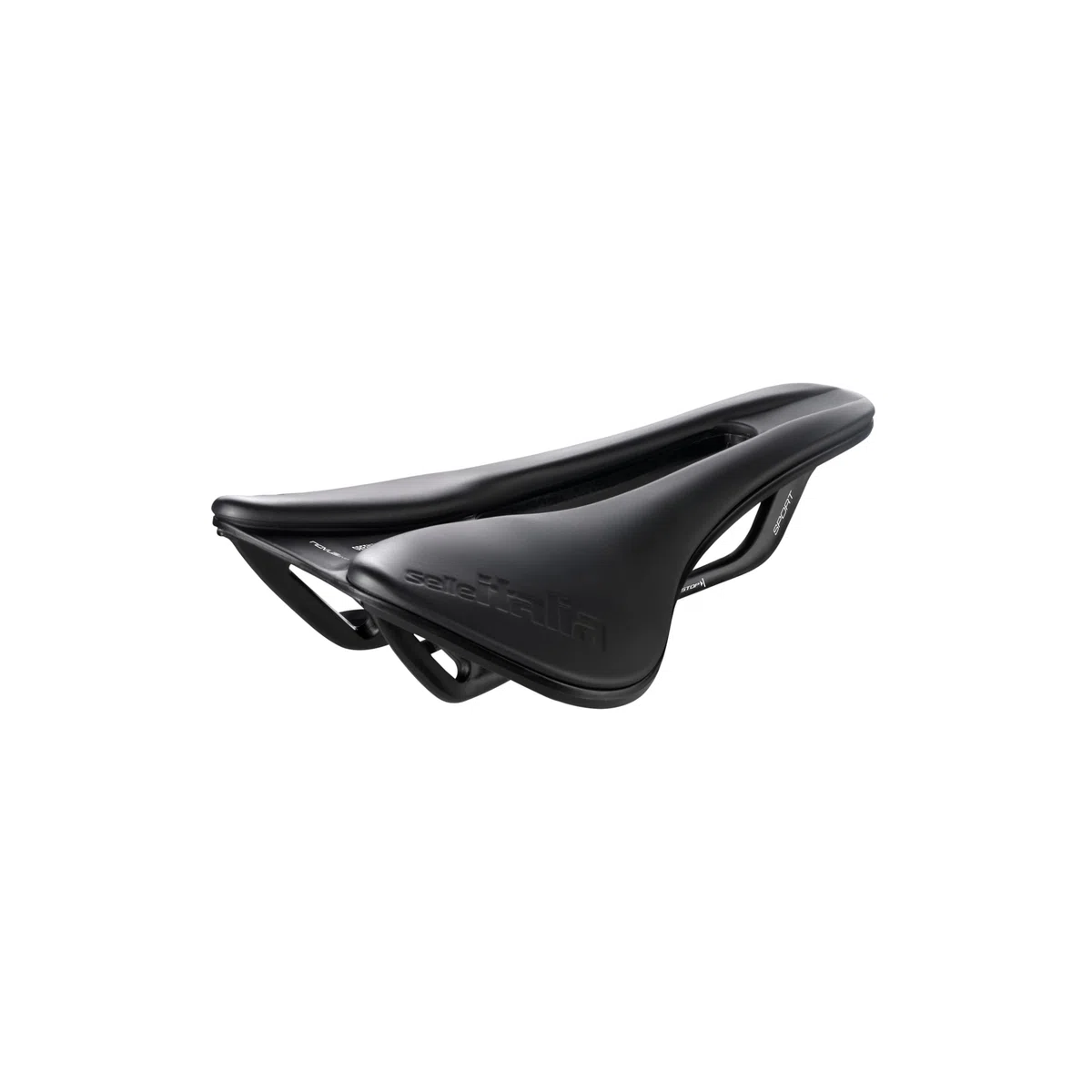 Selle Italia Novus Boost EVO Sport Greentech – Sillín de Ciclismo Ecológico de Gel con Agujero Superflow y Rail de Acero al Carbono – Talla L3, Negro