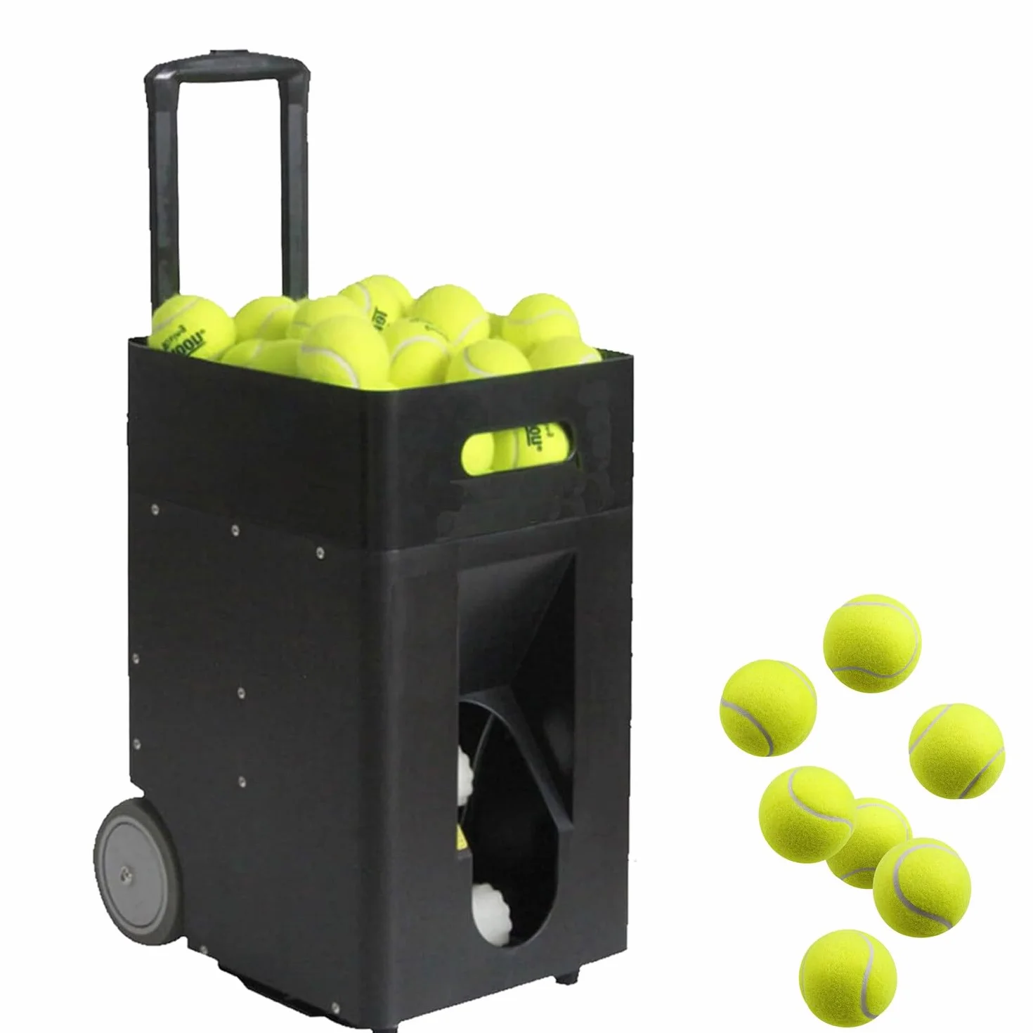 Lanzadora Pelotas Tenis Y Pádel,Lanzador Automático Pelotas Tenis,Alimentador Portátil Pelotas Tenis,Con Control Remoto,Velocidad Y Efecto Ajustables,Alta Capacidad,Funciona Con Pilas