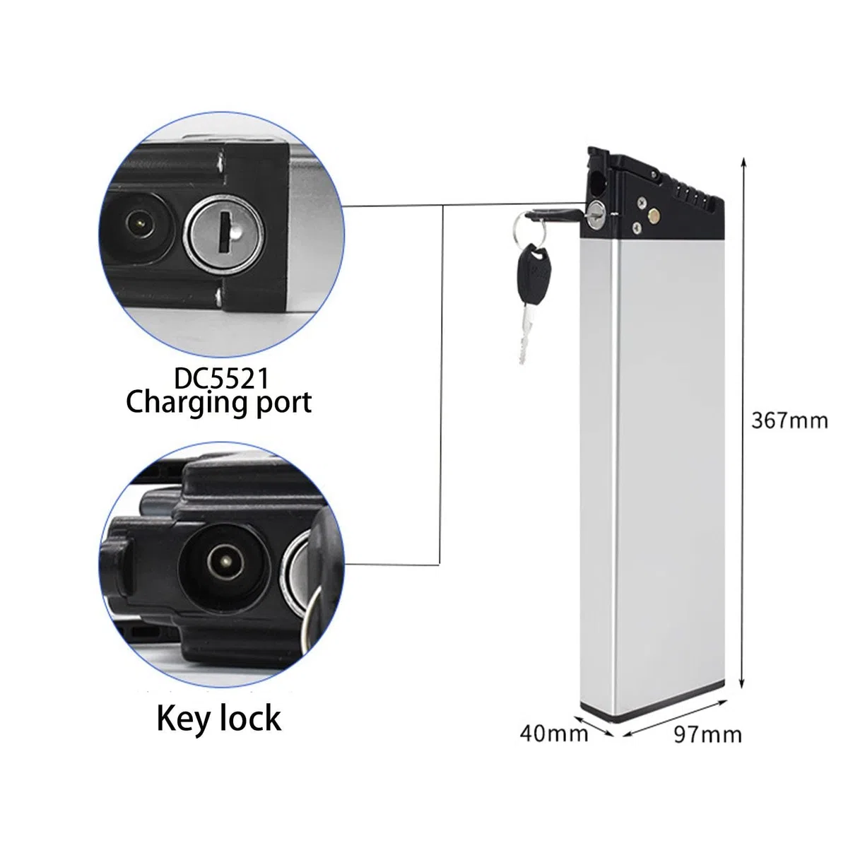 Batería de Bicicleta eléctrica 36v 12Ah para RichBit TOP-860 Litio Li-Ion Ebike Batería Plegable Batería de Litio integrada para RICHBIT TOP-016 RT-730 Motor de 500W 350W 200W