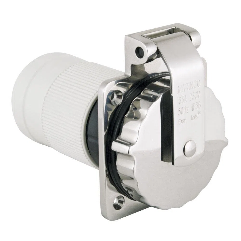 Marinco Entrada Energía Inoxidable Monofásica 63A 230V 50Hz 3 Hilos