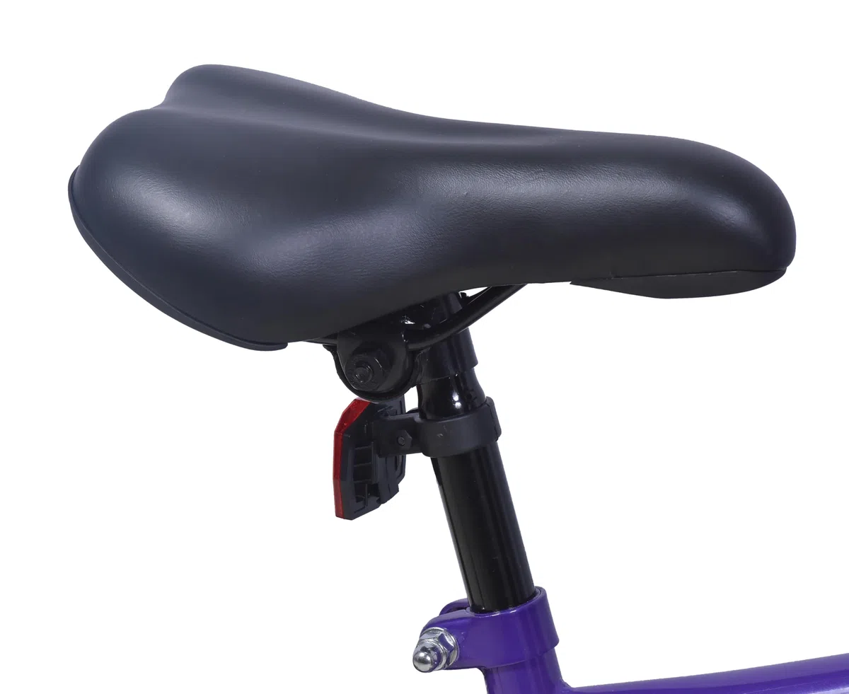 Wildtrak - Bicicleta de 18 pulgadas para niños de 6 a 8 años con frenos ajustables - Morada