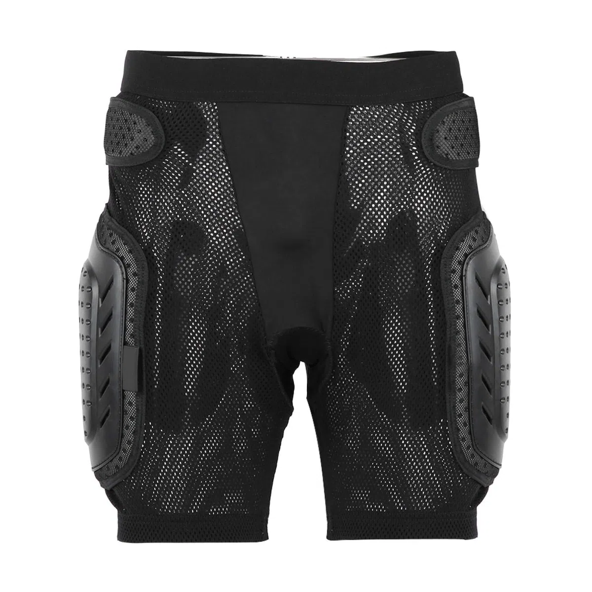 Pantalones Cortos de Ropa Interior para Ciclismo de Bicicleta, Pantalones Cortos Acolchados 3D, Protección para Cadera Y Trasero, Doble Protección para Cadera Protectora, Ciclismo de Coxis(Negro L)