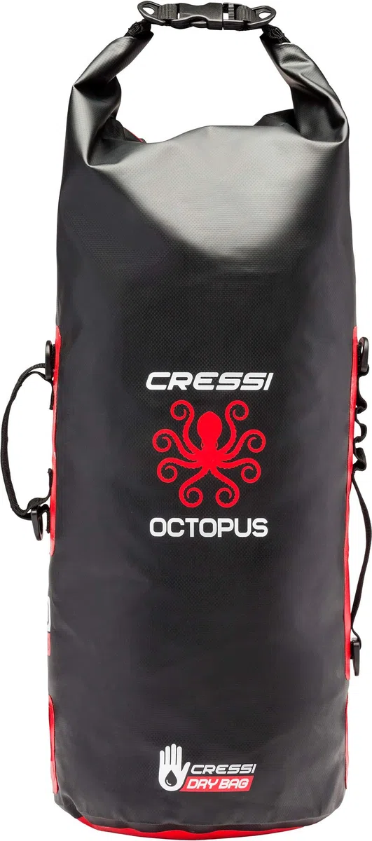 Cressi Octopus Mochila Impermeable 30L Rolltop Bolsa Estanca PVC para Viaje Senderismo Ciclismo Surf Buceo Camping, Backpack Outdoor Deportivo con Tirantes Acolchados y Asa Lateral