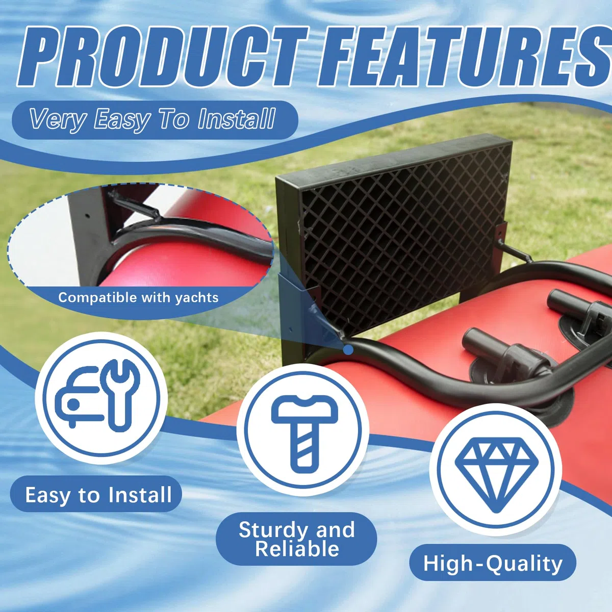 Soporte de motor para bote inflable, soporte de motor fueraborda para barco inflable Kayak Trolling Mount Kayak Motor Mount Angelkajak Motor Stand para barco, botes inflables, barcos de pesca