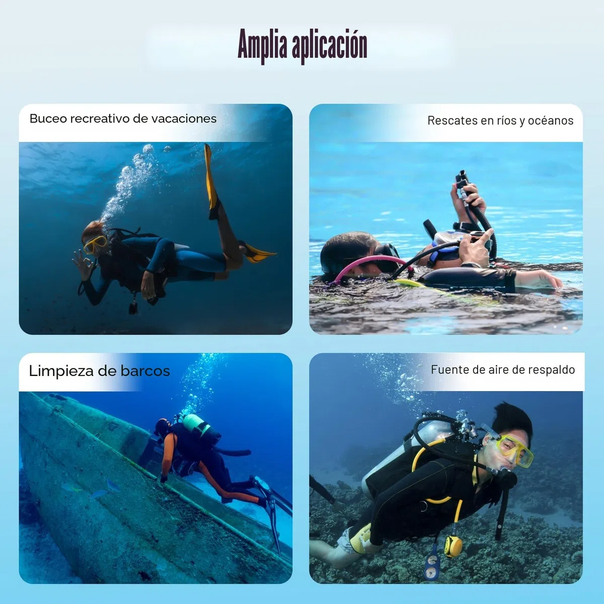 Mini Botella de Oxígeno Buceo Minibotella Bomba Sumergible 0.5 l Portatil Bombona de Buceo de 5-10 Minutos Pequeñas Submarinismo Tanque de Buceo Recargable Viajes Nadar Rescate