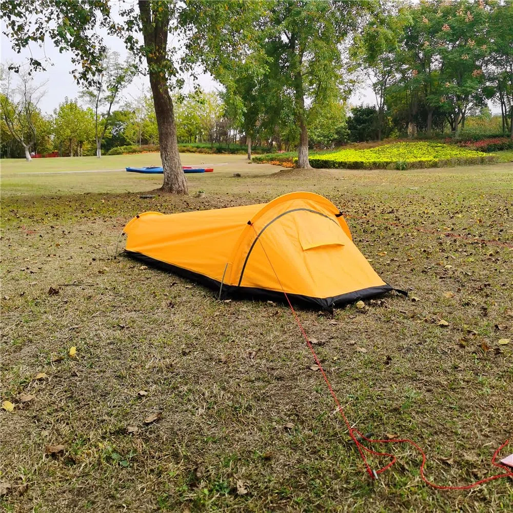 Tienda de senderismo para 1 persona, carpa vivac portátil con bolsa de transporte, tienda impermeable ultraligera, bolsa vivac, tienda de trekking, senderismo, montañismo, camping, escalada y viajes
