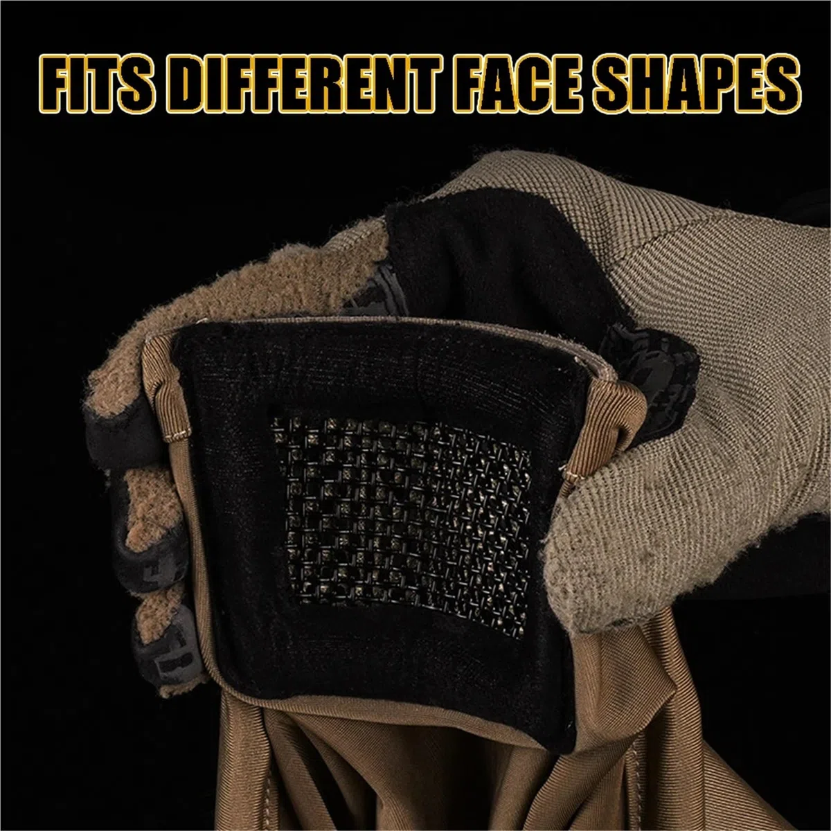 Máscara táctica de malla de acero pasamontañas para airsoft, máscara de media cara con gorro interior acolchado suave estilo ninja para la caza