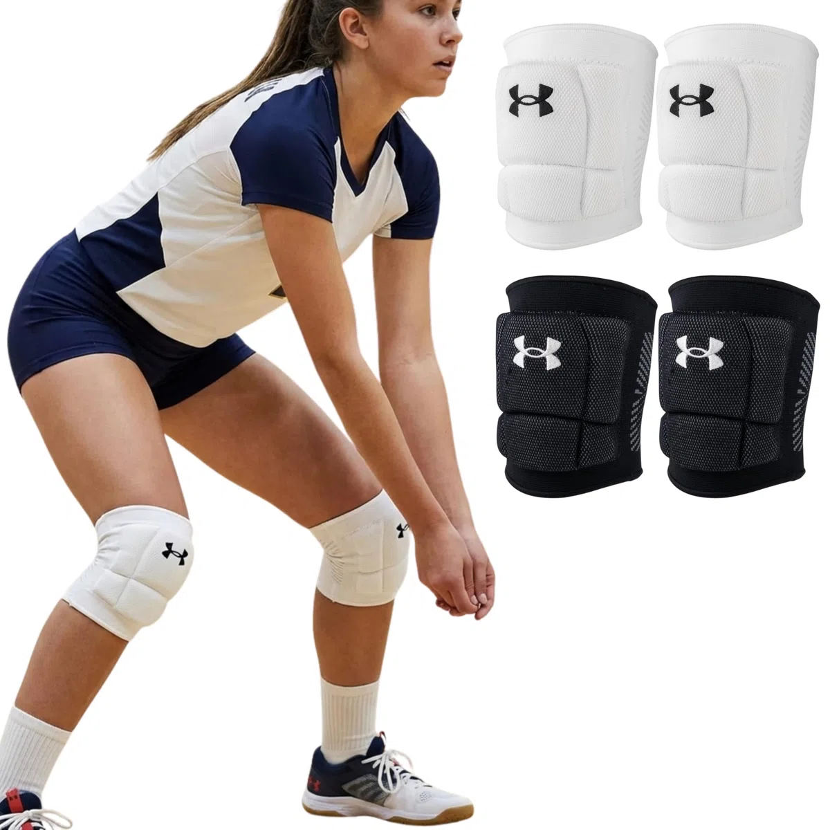 Under Armour Rodilleras de voleibol, juego de 2