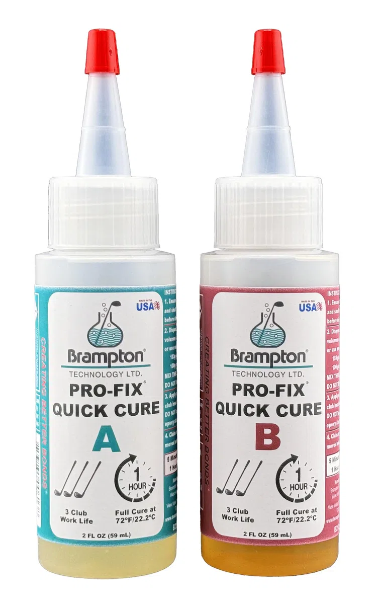Brampton PRO-FIX - Epoxi de golf de curado rápido, reparación de palos en 30 minutos, epoxi para todos los ejes, cabezas, conductores, putters y hierros, diseñado para