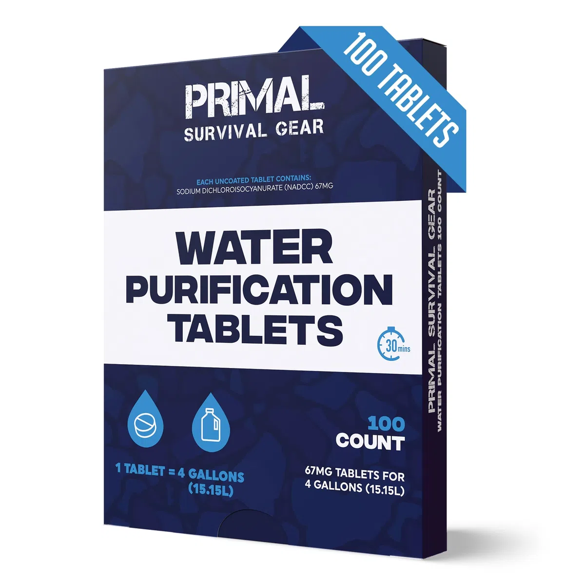 Tabletas purificadoras de agua, tabletas de purificación de agua para agua de emergencia, senderismo, camping, supervivencia, emergencia, sistema de filtración de agua potable, pestañas de