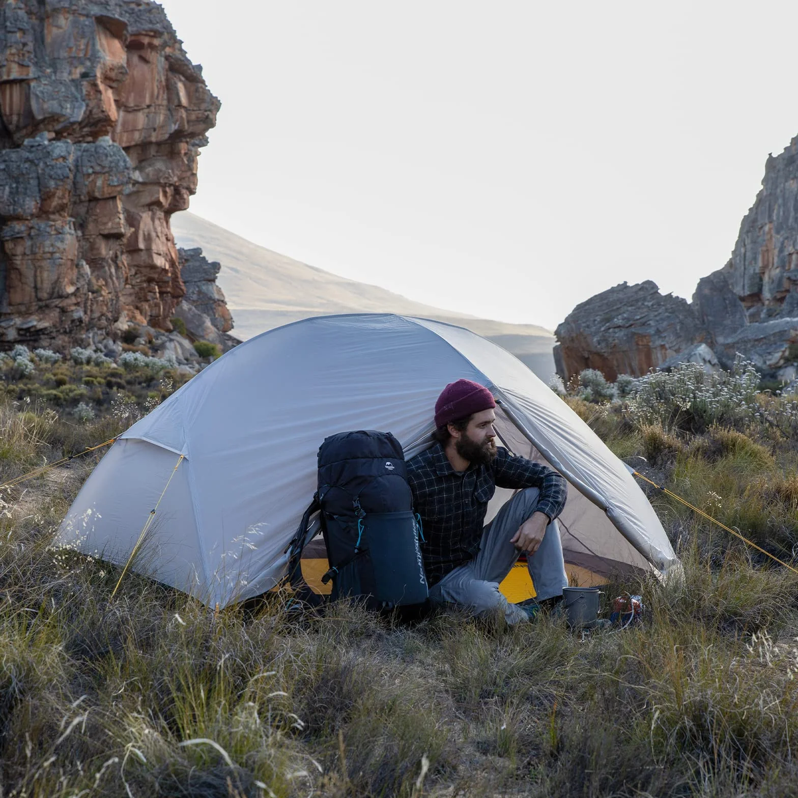 Naturehike Mongar Tienda de Mochilero de Silicona Ultraligera 20D para 2 Personas para Ciclismo, Senderismo, Acampada