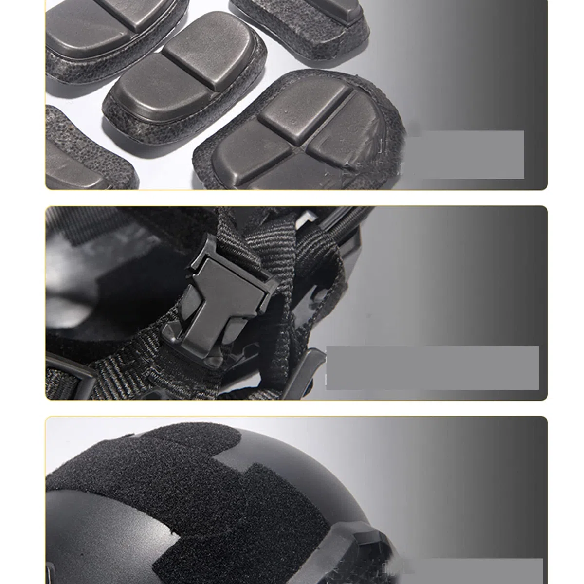 Juego de casco militar, con gafas y montaje Nvg, combinación de equipo táctico para airsoft, paintball, cosplay (negro B)