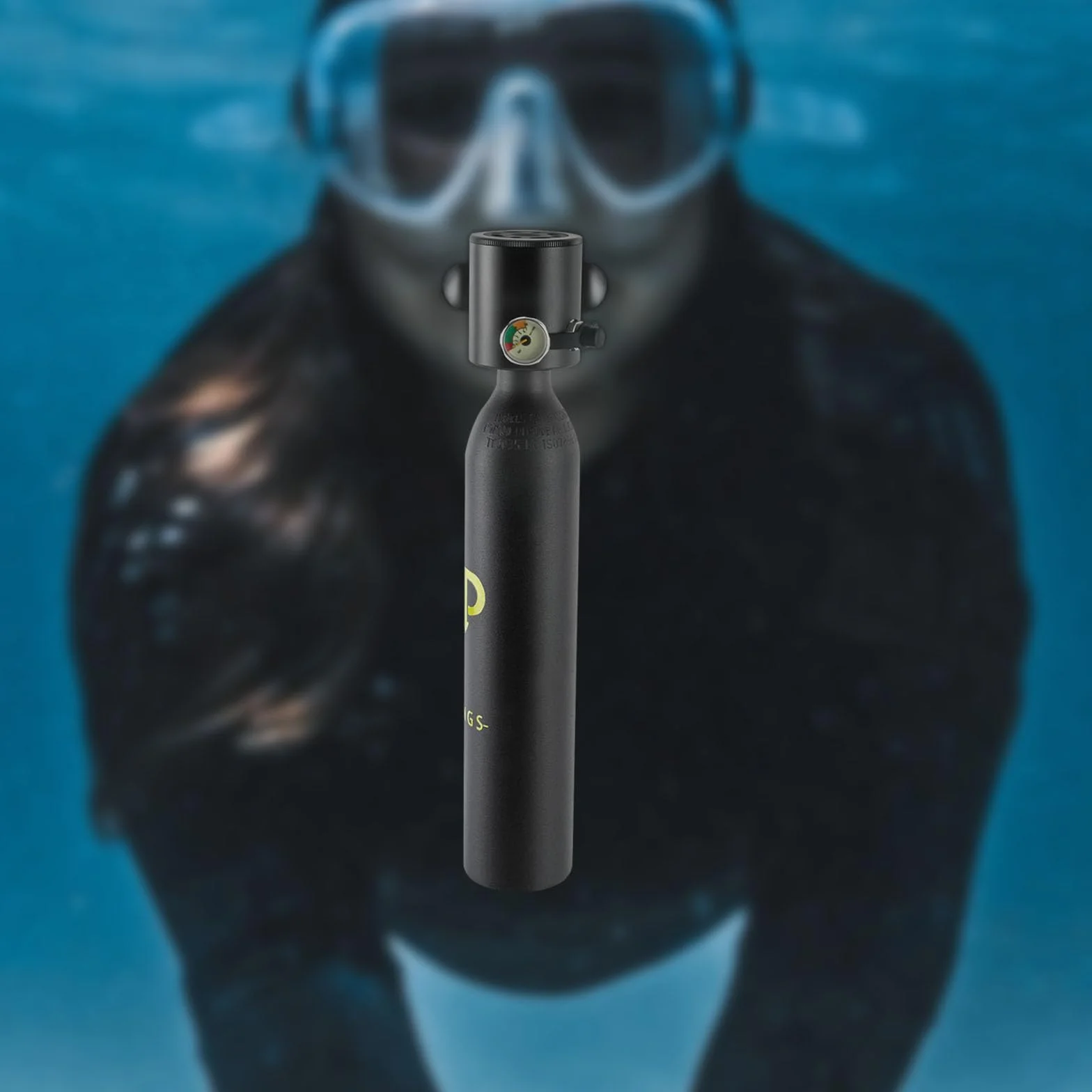 0.5L Equipo de Buceo Mini Botella de Buceo Portátil 3000psi Submarinismo (Submarinismo (Submarinismo) Tanque de oxígeno Set Botella de oxígeno