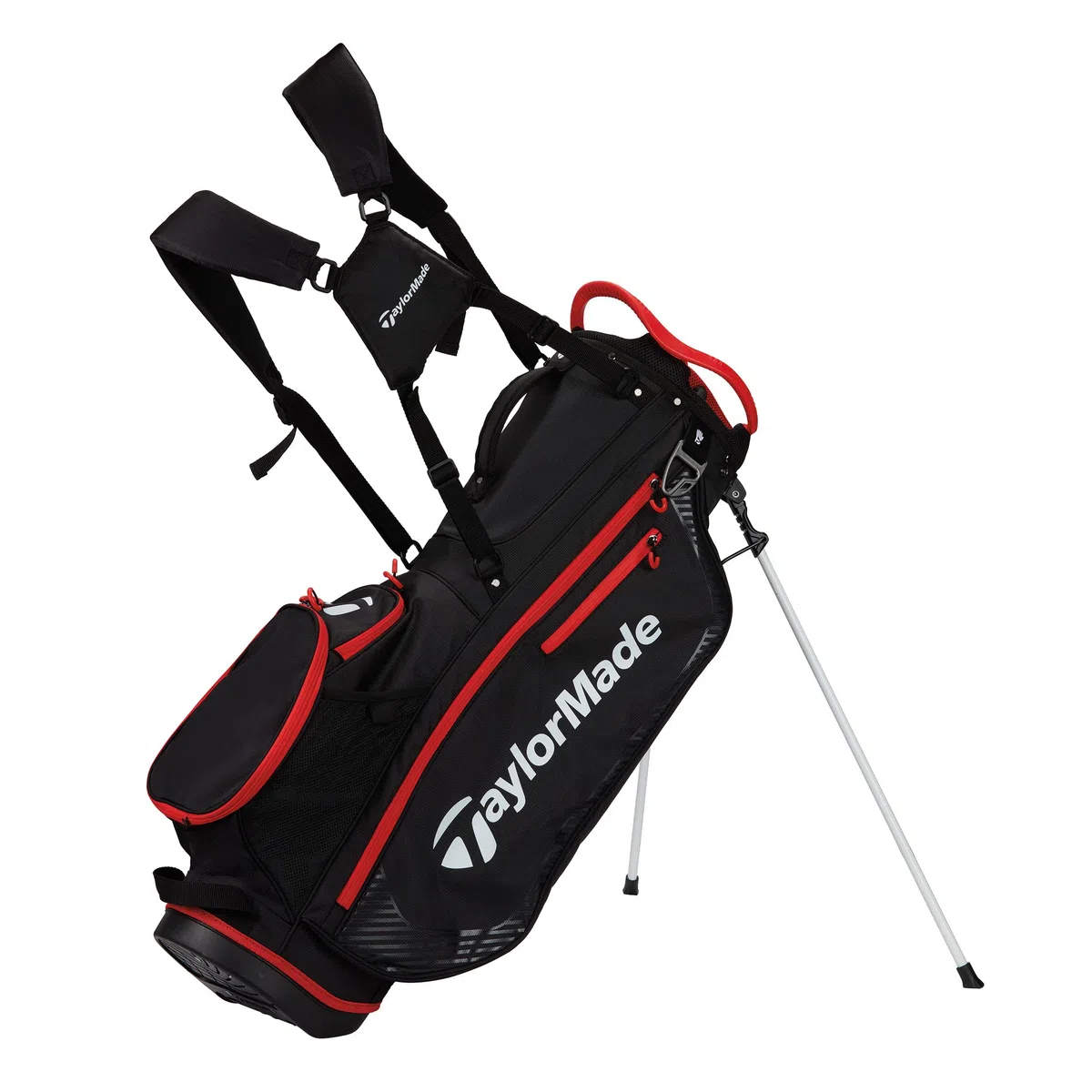 TaylorMade 2023 Pro - Bolsa de Soporte (Negro/Rojo)