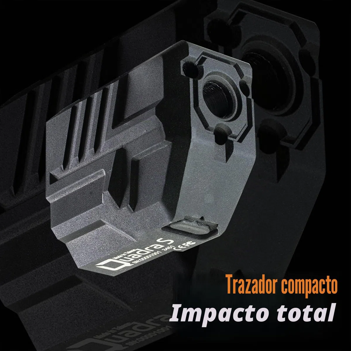 ACETECH Unidad de trazador de aire Quadra con modo flash, diseño cuadrado compacto para rosca CCW de 14 mm, incluye adaptador CW de 11 mm