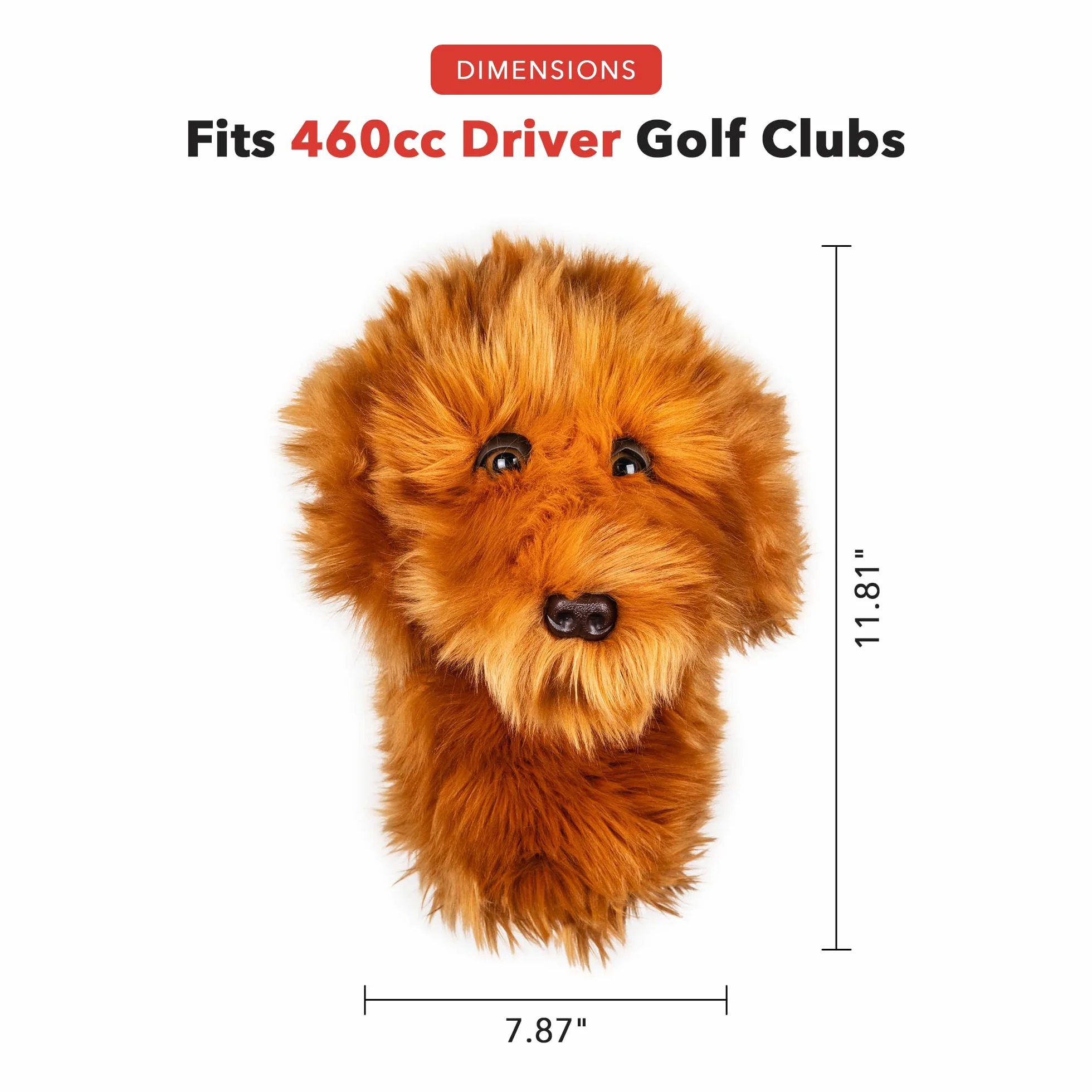 Daphne's Doodle Dog Driver/Fairway - Cubierta para cabeza de madera para conductor de perro, color marrón