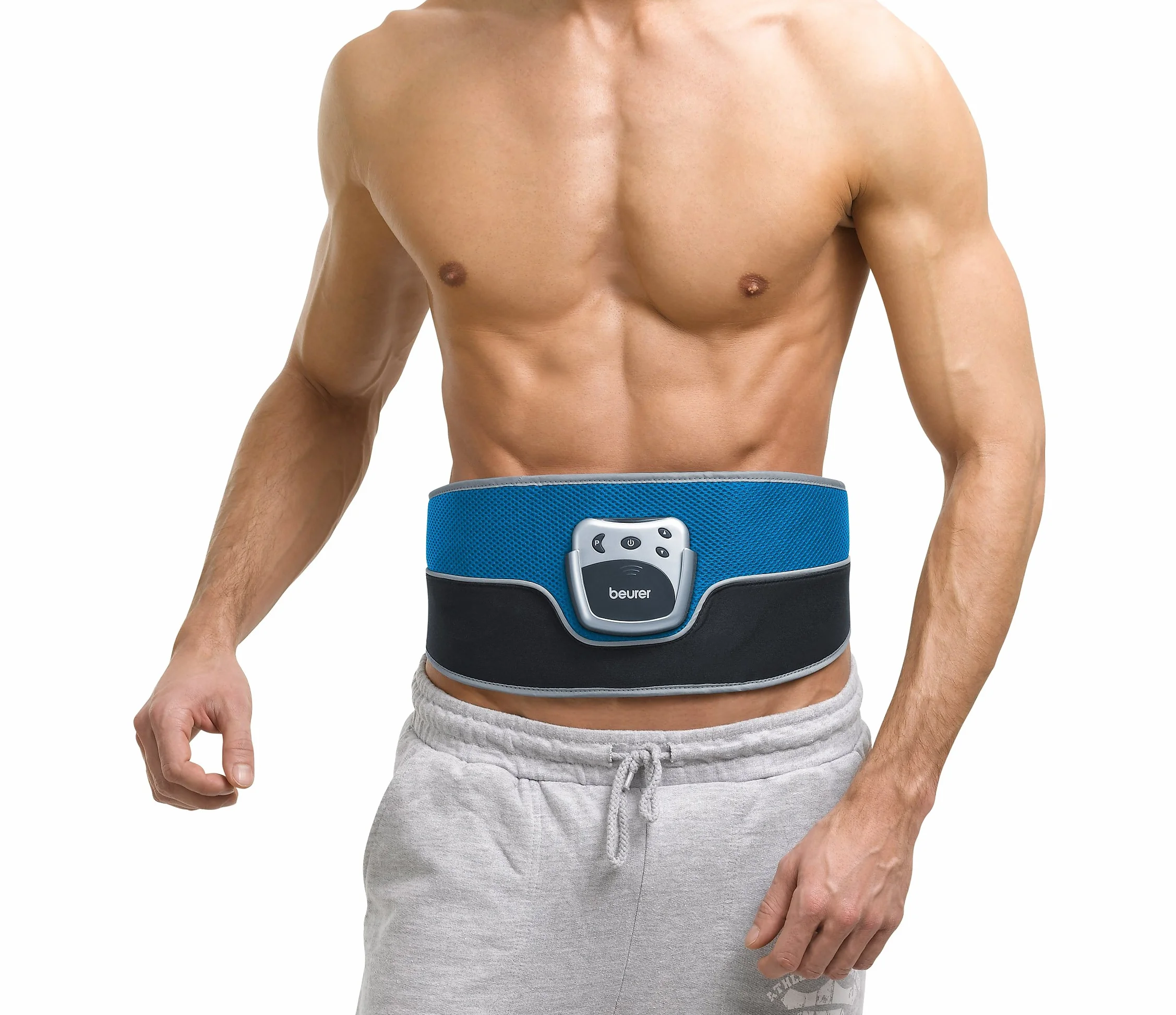 Beurer EM 36 Cinturón abdominal, EMS, para músculos abdominales centrales y laterales, 40 niveles de intensidad, lavable