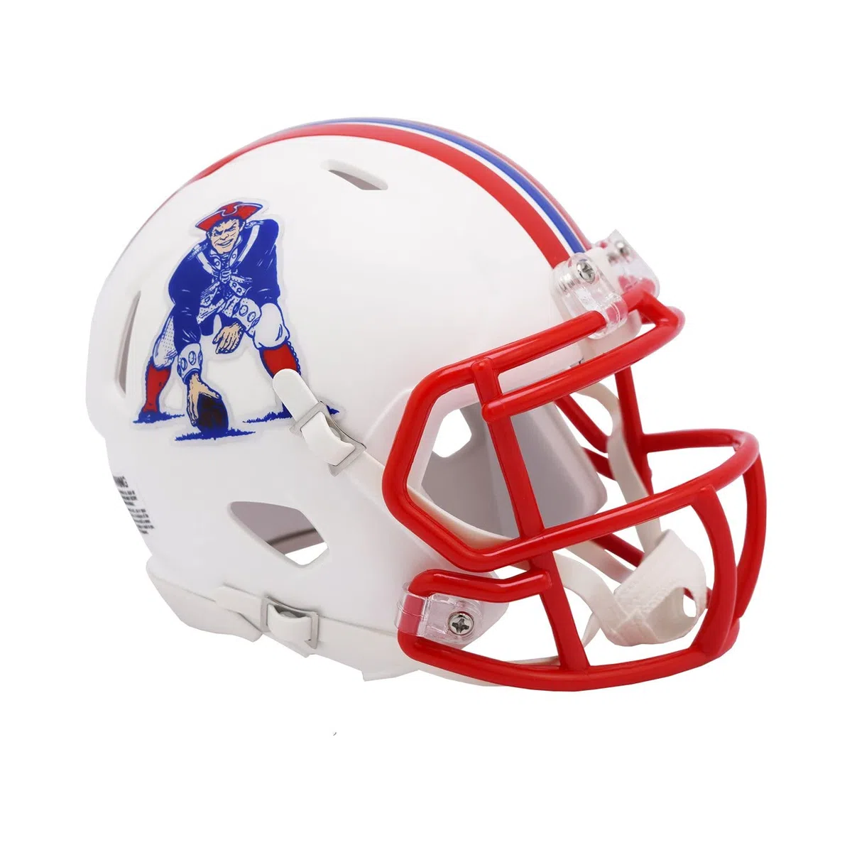 Patriots 1990 a 1992 Throwback Revolution Speed Mini casco de fútbol