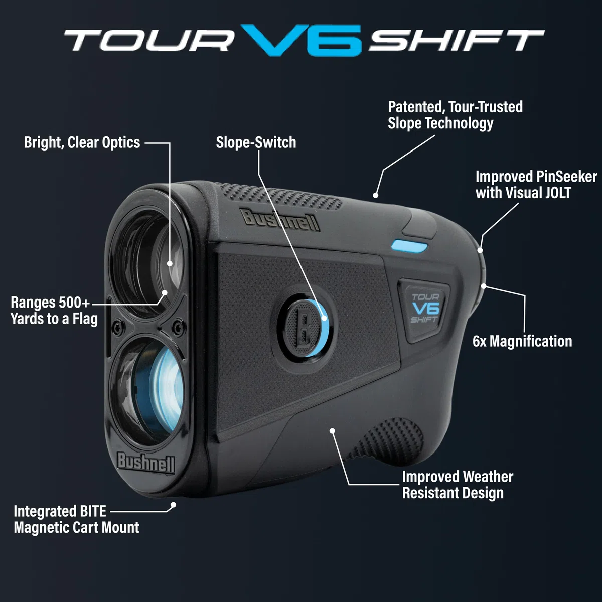 Bushnell Golf Tour V6 Shift Negro