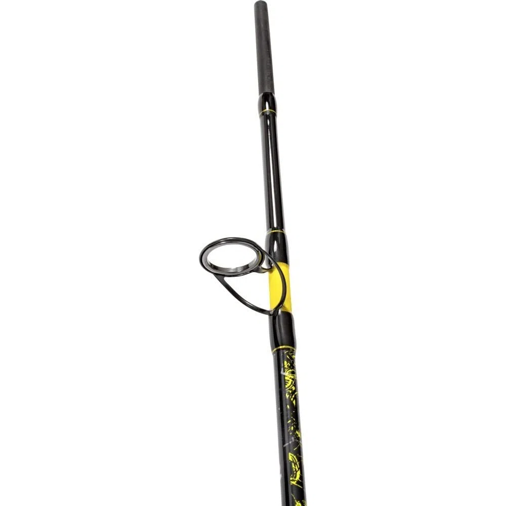 Black Cat Caña de Pescar Premium Passion Spin Caña de Pescar para Pesca de Siluro, Peso 60-200 g, Color Negro y Amarillo, 2,70 m