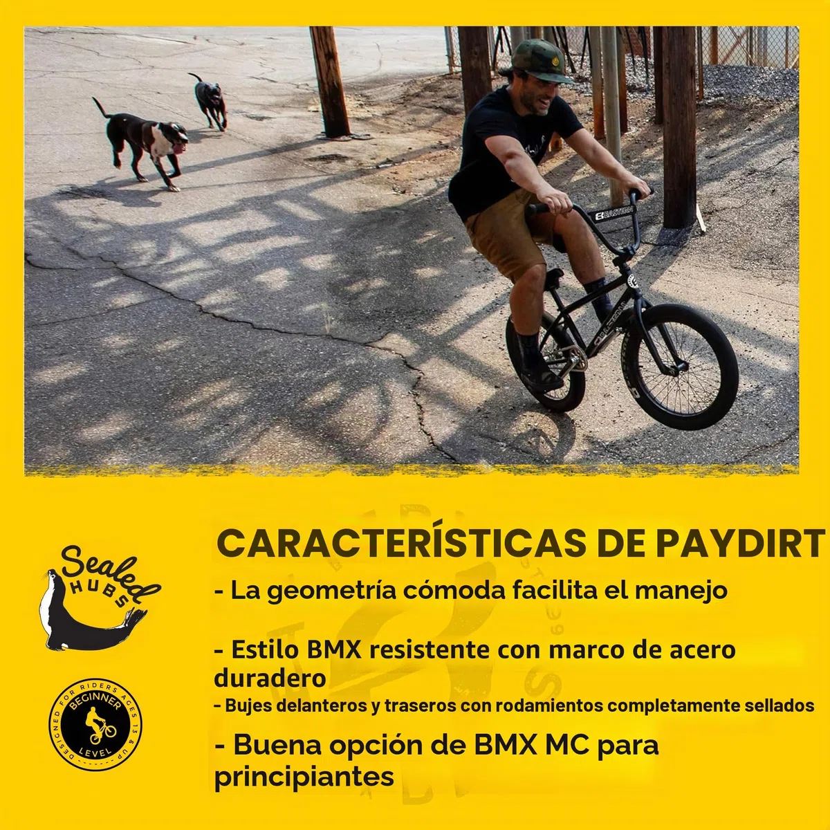 Eastern Bikes Paydirt 20-Inch BMX, Marco de Acero de Alta tensión