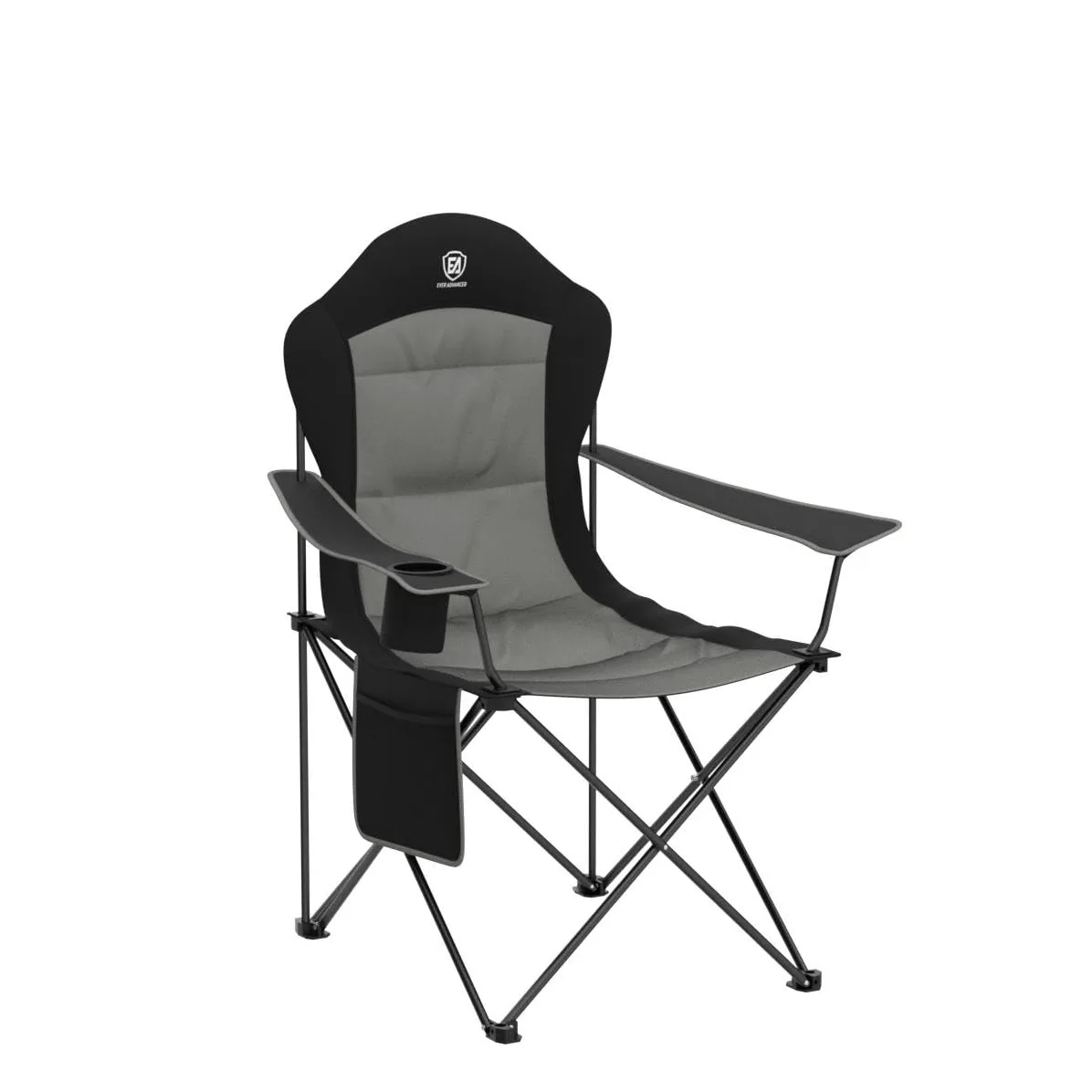 EVER ADVANCED Silla Camping 150kg Alta Silla Plegable Camping Acolchada Resistent Sillas Jardin Respaldo Silla Playa Plegabler Alto con Bolsillo y Portavasos Sillas Terraza Exterior Silla Director