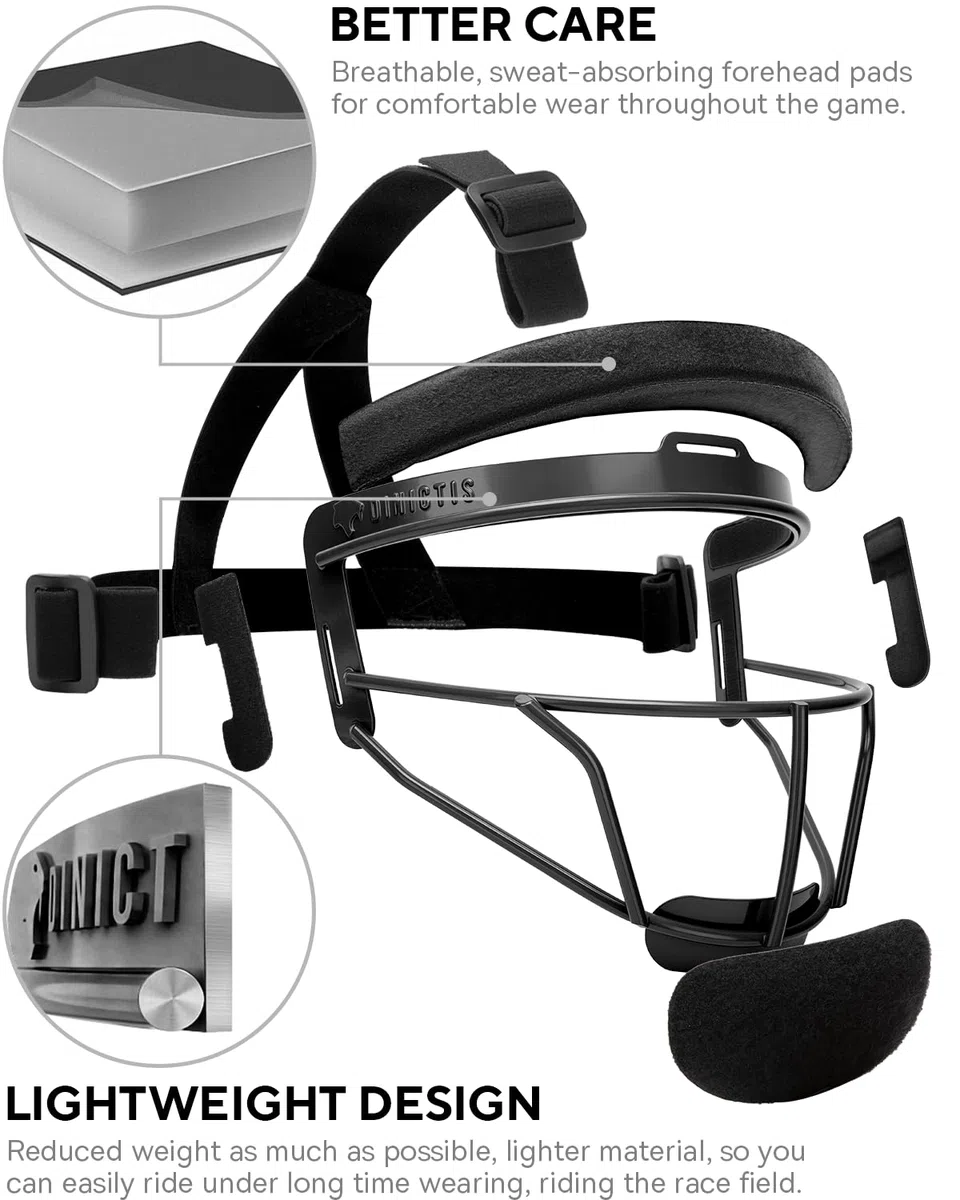 Dinictis Steel Softball Face Mask - Máscara de protección Facial