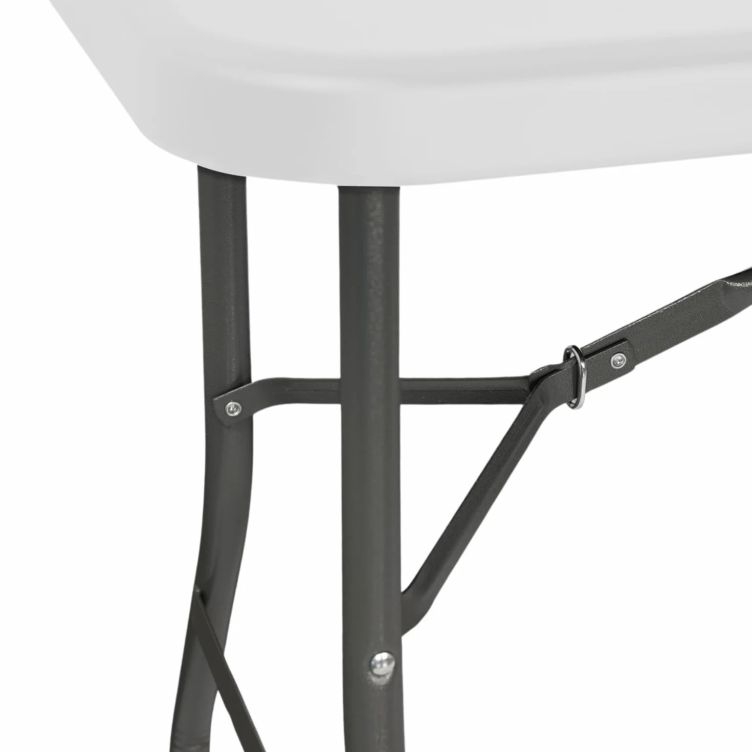 Mesa Catering Plegable Portátil Rectangular 180 cm Multiusos: Camping, Eventos en Espacios Exteriores o Interiores | Mesa Resina y Patas Acero | 4-6 Personas y Carga de 150kg
