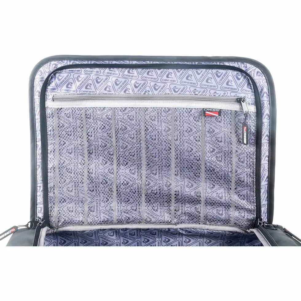 Cressi Piper Trolley Ligero Equipaje de Mano con Ruedas, Bolsa de Viaje para Vuelos, Equipaje Ultraligero con Asa Telescópica, Correas de Compresión y Organizador para Deporte y Vacaciones