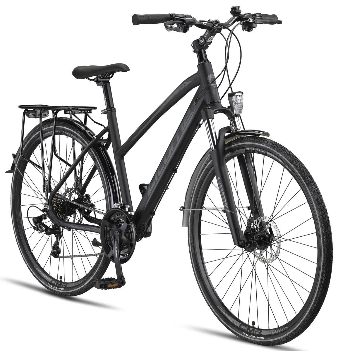 Licorne Bike Bicicleta de trekking Premium Touring en 28 pulgadas de aluminio con freno de disco para niños, niñas, mujeres y hombres – 21 velocidades – bicicleta de montaña – Crossbike