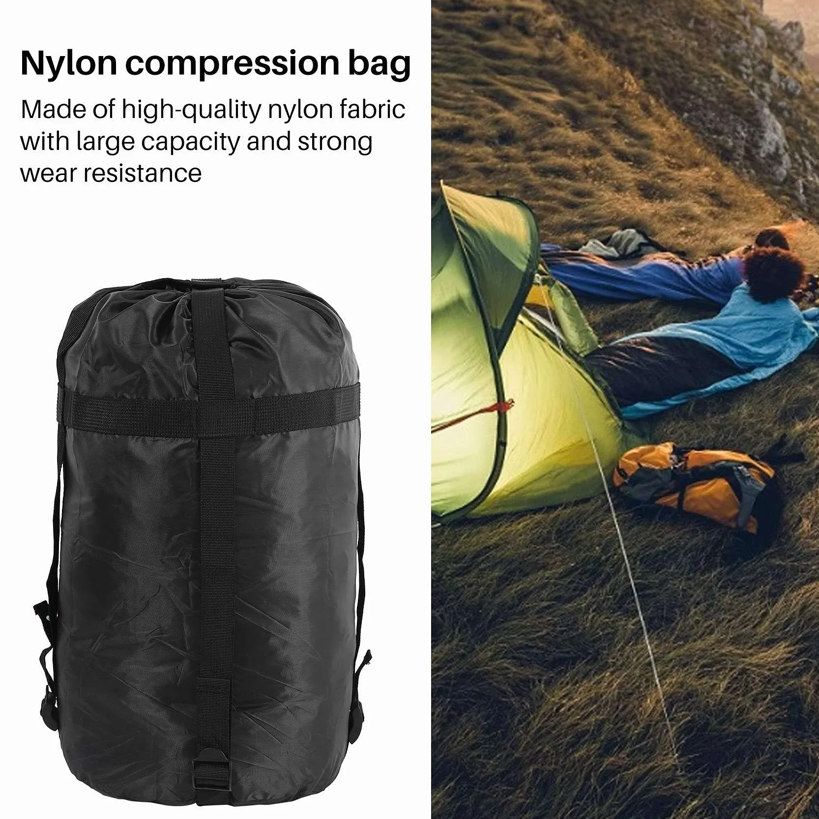 Bolsa de compresión ligera, impermeable, de dormir, bolsa de almacenamiento para camping, senderismo, viajes y actividades al aire libre