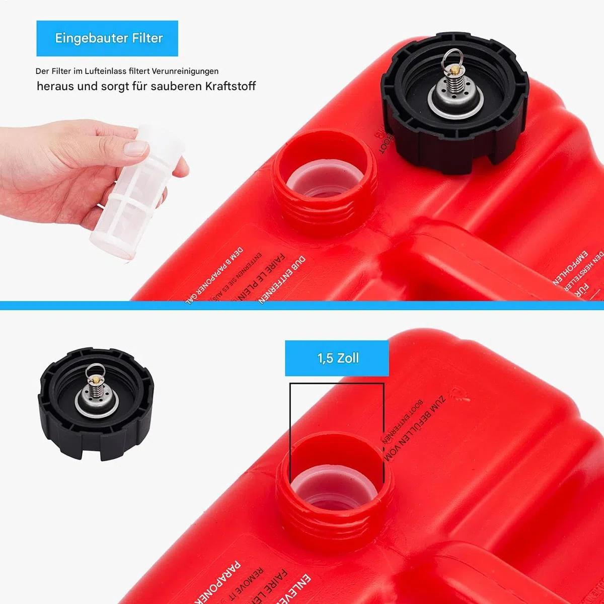 Depósito fueraborda, tanque para fueraborda, tanque de transferencia de aceite marino. Depósito de aceite de 3 galones con filtro y tubo para barcos y embarcaciones