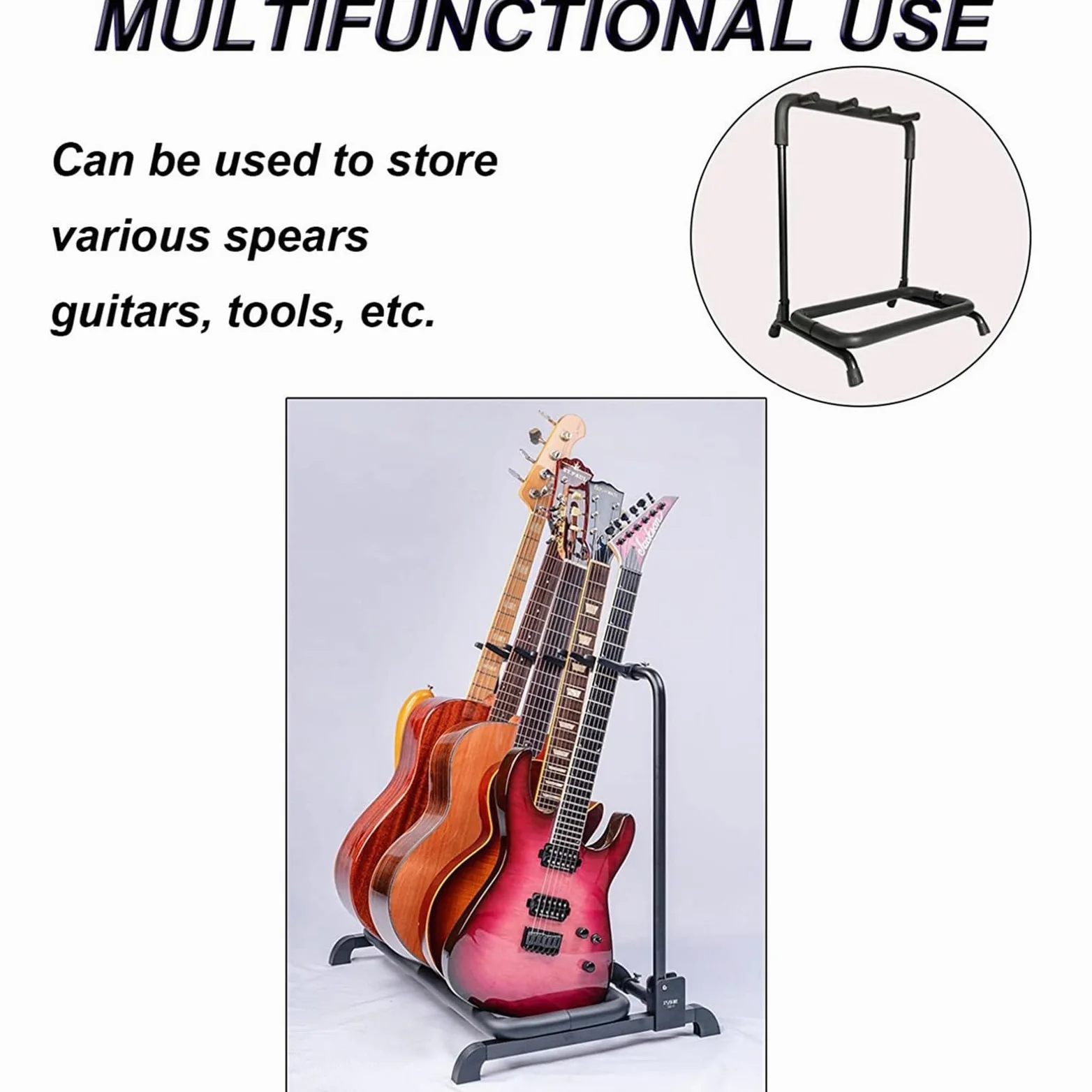 OVARIA Soporte Vertical for Rifle, Soporte for Guitarra con Esponja, Culata de Pistola Estable con amortiguación confiable, Soporte de exhibición de Pistola Larga for la mayoría de carabinas y Rifles