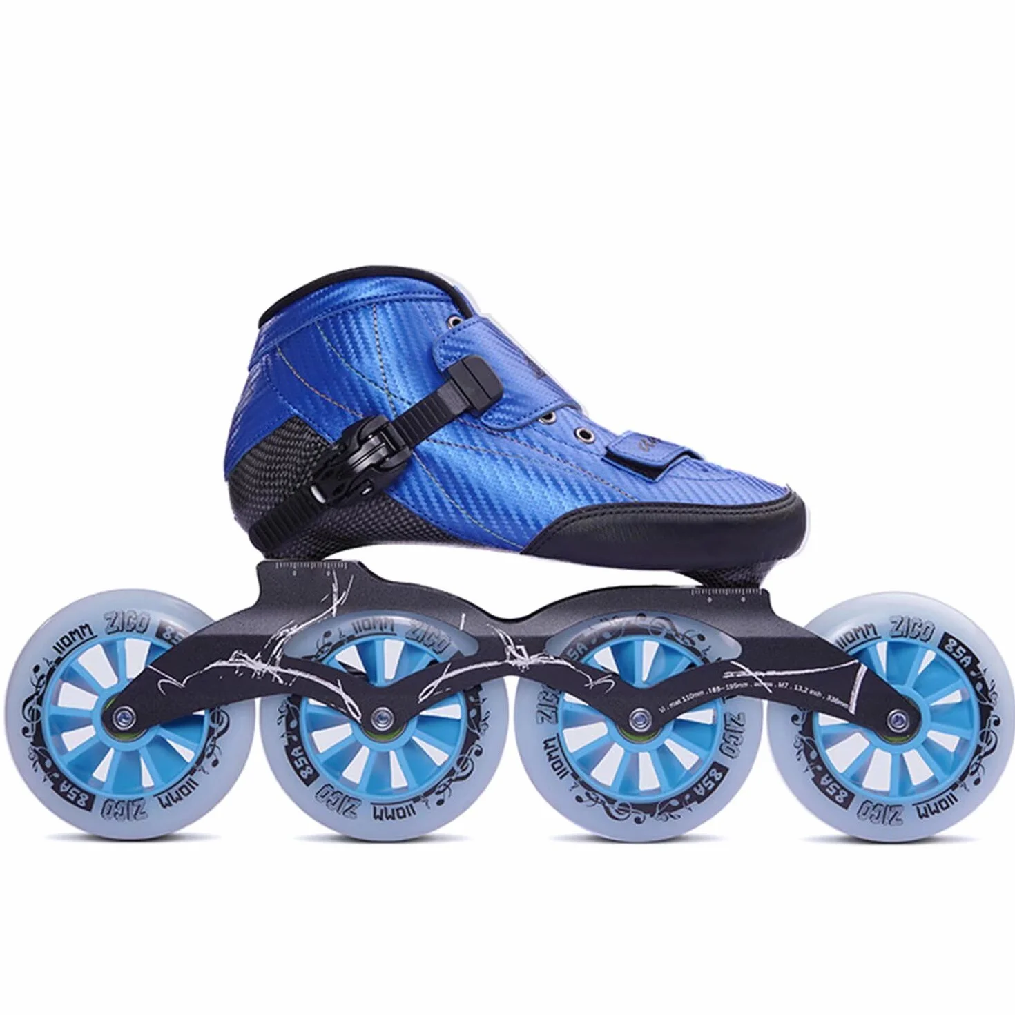 Patines de Velocidad en línea Profesionales: 4 Ruedas, Patines de Fibra de Carbono, Zapatos para Hombres y Mujeres, Patinaje en Interiores y Exteriores, una Sola Fila