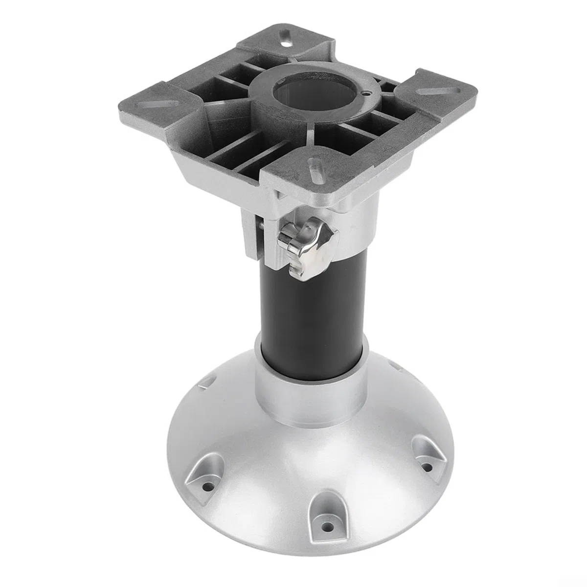 Pedestal de asiento marino anti vibración 330mm alto soporte de aleación de aluminio para yate barco cubierta capitán silla placa base
